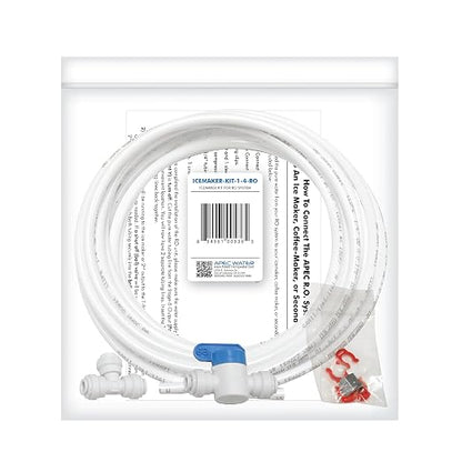 APEC Tankless RO Water Filter System ROTL-AIO - Four-in-One Premium Reverse Osmosis Water Filtration, 2:1 Pure to Drain & ICEMAKER-KIT-RO-1-4 Ice Maker Installation Kit Refrigerator and Water Filters