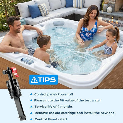 Salt System Cartridge Replacement Compatible with 2019+ Hot Spring Highlife & Limelight and Caldera Utopia & Paradise Spas, Supports Balanced, Skin-Friendly Water (3 Pack)