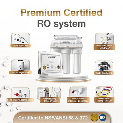 5-Stage Reverse Osmosis System – Premium Under Sink Water Filtration System, Lifetime Limited Parts Support