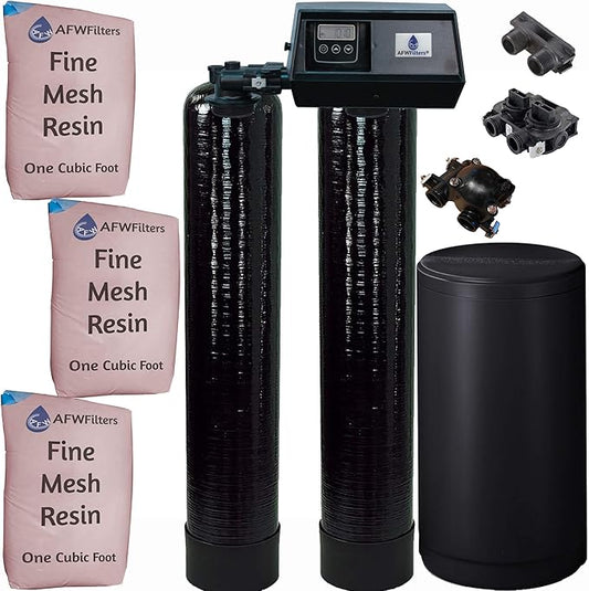 48k Digital Dual Tank Alternating IRON PRO Water Softener with Fleck 9100SXT (3/4")