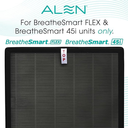 Alen 45i & Flex Replacement Air Filter, Odor, B4-Odor H13 True HEPA + Carbon Catalyst Filter for BreatheSmart 45i & Flex Air Purifier - Captures Dust + Pet Dander & Household Odors