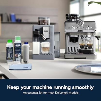 De'Longhi Coffee Care Kit, Essential Coffee Machine Maintenance Products, Suitable for Machines with filters, DLSC306, Black