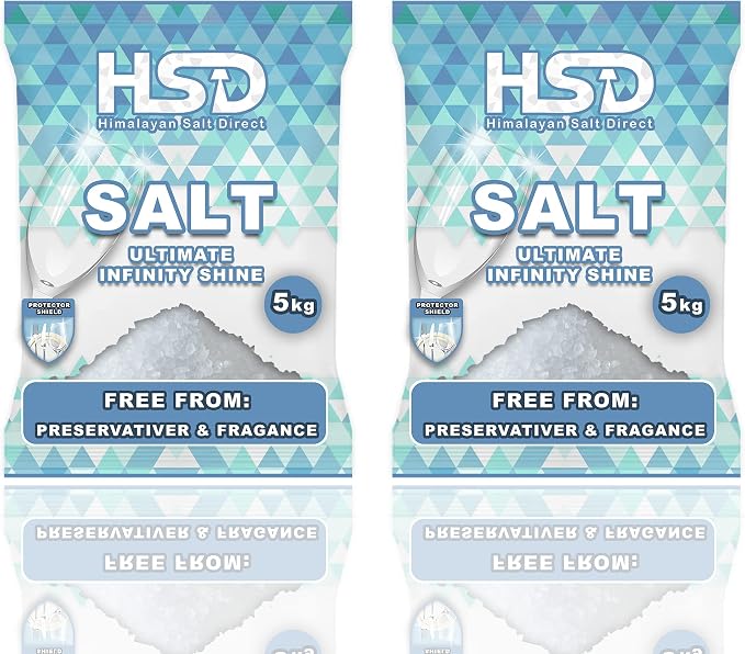 5kg dishwasher salt, dishwasher detergent salt with pre-soaking action, water softener salt (Pack Of 2)