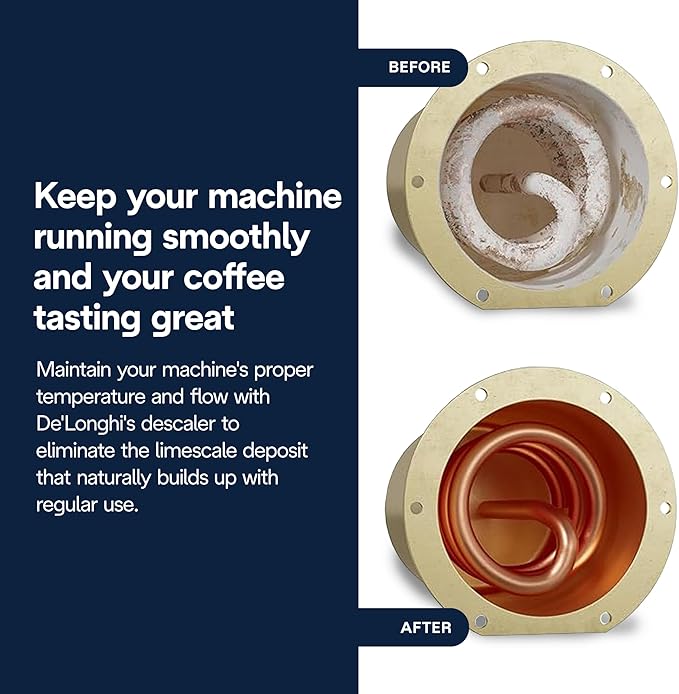 De'Longhi EcoDecalk Descaler 2-Pack, Eco-Friendly Universal Descaling Solution for Coffee & Espresso Machines, 33.8 oz (10 uses)