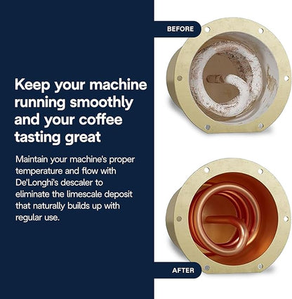 De'Longhi EcoDecalk Descaler 2-Pack, Eco-Friendly Universal Descaling Solution for Coffee & Espresso Machines, 33.8 oz (10 uses)