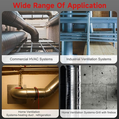 6 Inch HVAC Duct Manual Volume Backdraft Damper,Stainless Steel Airflow Control Valve With Adjustment Handle,Duct Damper for HVAC Ventilation System (6inch)