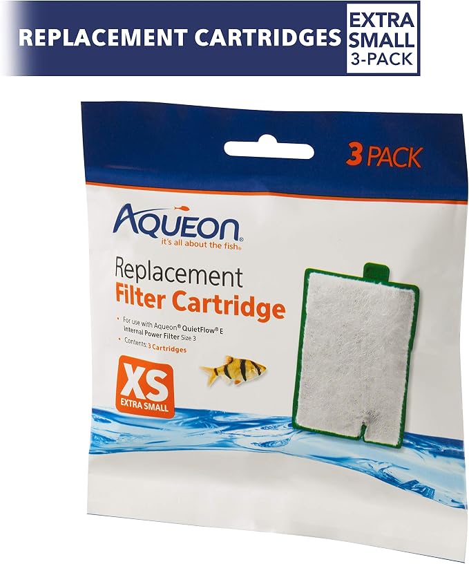 Aqueon Replacement Filter Cartridges, Fish Filters, Extra Small - 3 Pack