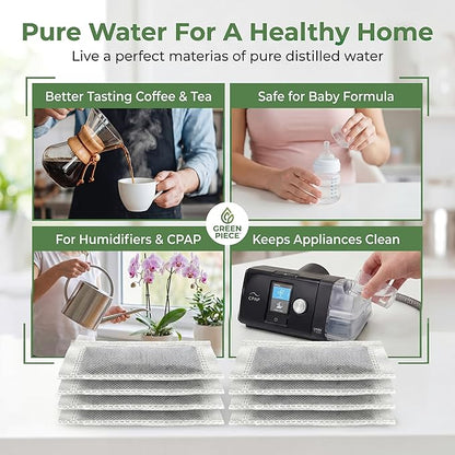 Green Piece® 12 Pack of Distiller Filters with 16 oz of Citric Acid (Made in USA) - Perfect to Clean Water Distiller (12 Count with Citric Acid)