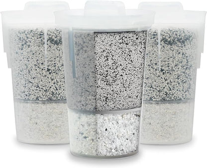 Santevia MINA Alkaline Fluoride Water Filter Value Pack | 3-Pack At Home Water Pitcher Filter Adds Minerals and Makes Alkaline Water | Fluoride, Chlorine & Lead Filteration | American Filtration Media