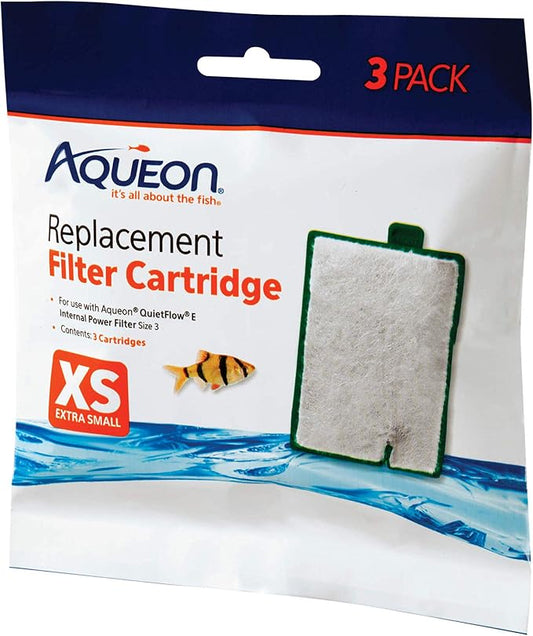 Aqueon Replacement Filter Cartridges, Fish Filters, Extra Small - 3 Pack
