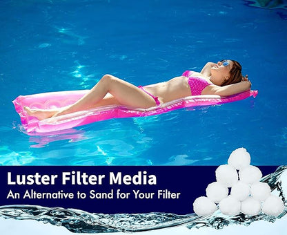 Rx Clear White Luster Filter Media for Swimming Pool Sand Filters | Alternative to Sand and Filter Glass | Specialty Technology Helps Keep Pools Clean | Lasts for Several Seasons | Individual Pack