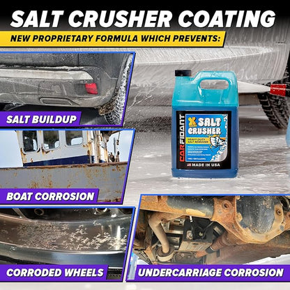 Carfidant Xtreme Salt Crusher – Boat Wash Soap & Salt Remover - Marine Engine Flush & Road Salts Neutralizer - Heavy Duty Cleaner for Boats, Jetskis, Cars - 16 fl. oz.
