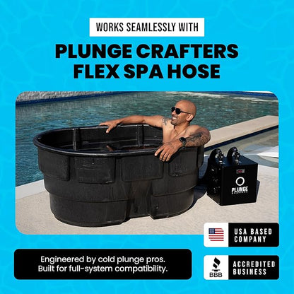 Cold Plunge Water Filter System, 10" Housing with 3/4" NPT Ports, 1×50 Micron Pleated Filters, Mounting Kit & Wrench, Inline Sediment Filtration for Ice Baths, Whole House, Pool or Spa Use