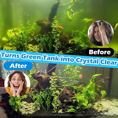 660GPH Aquarium Filter, UV Sterilizer for Aquarium for 100-400 Gallon, 24V DC Powerful Pump for Large Fish Koi Pond Cold Plunge Filter, Green Killing Machine with Algae Remover for Fish Tank