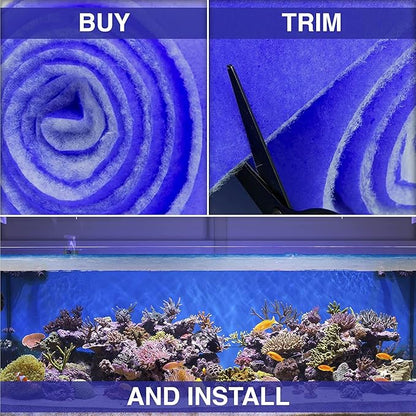 Big Kahuna Aquarium Filter Floss Rolls – 12-inch Pond and Aquarium Filter Media – 1-inch Thick Wet/Dry Aquarium Filter Pad – Bonded Filter Media Pad for Freshwater or Marine Aquariums, Ponds – 6ft
