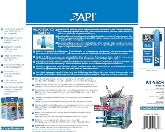 API FILSTAR XP SUPER MICROFILTION Aquarium Canister Filter Filtration Pads 2-Count