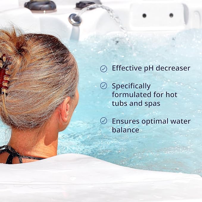 pH Down for Hot Tubs and Spas – 1.5 lb Made in USA | Spa pH Decreaser for Balanced Water | Fast-Dissolving pH Minus Granules for Easy pH Control and System Protection