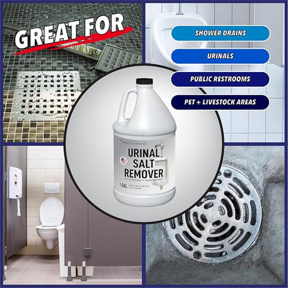 Allied Science Urinal Salt Remover - Uric Acid Salts Scale Remover Unclogs Urinals and Removes Uric Acid Odors - 8 Gallons