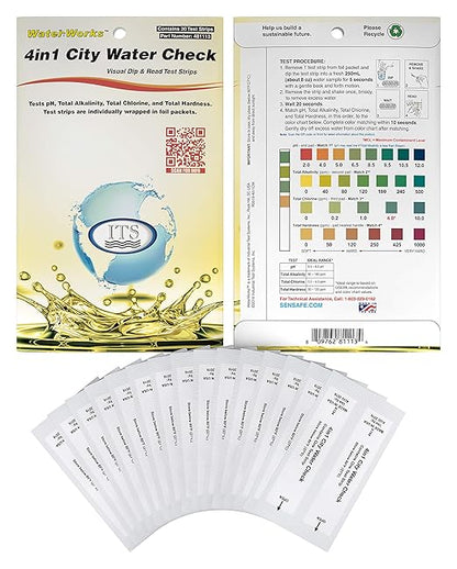 Industrial Test Systems 481113 WaterWorks 4in1 City Water Test Strips 30 Pack