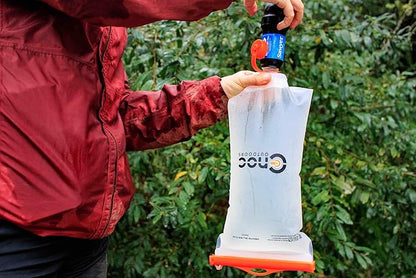 Vecto Water Collection and Filtration Bag (2L, 3L) - 28mm Neck Compatible with Popular Filters - Wide Opening for Easy Water Collection - Lightweight, Compact, Durable Tethered Cap and Slider