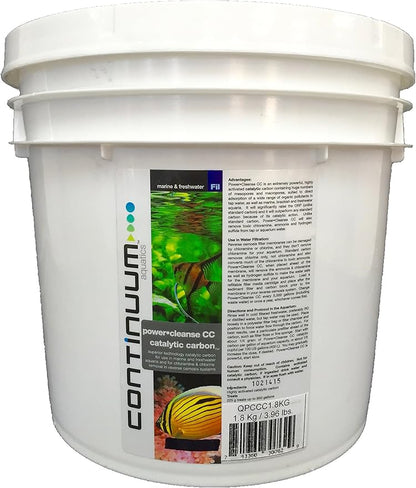 Continuum Aquatics Power Cleanse CC – Catalytic Carbon for Chloramine and Chlorine Removal in Marine Saltwater and Freshwater Aquariums
