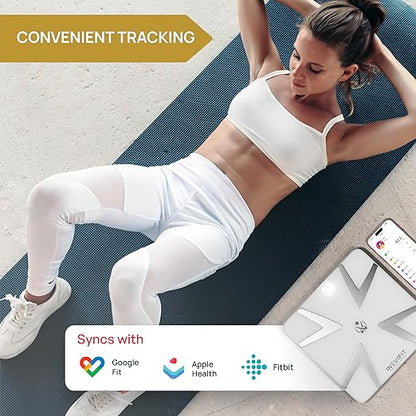 INEVIFIT SMART Body Fat Scale, Highly Accurate Bluetooth Digital Bathroom Body Composition Analyzer, Measures Weight, Body Fat, Water, Muscle, BMI, Visceral Fat & Bone Mass for Unlimited Users