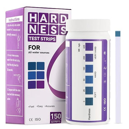 AAwipes Water Hardness Test Kit 0-425 ppm Hard Water Test Strips - Ultimate Test Kit for for Home, Drinking, Well, Spa, Swimming Pool, Softener (K07-150)