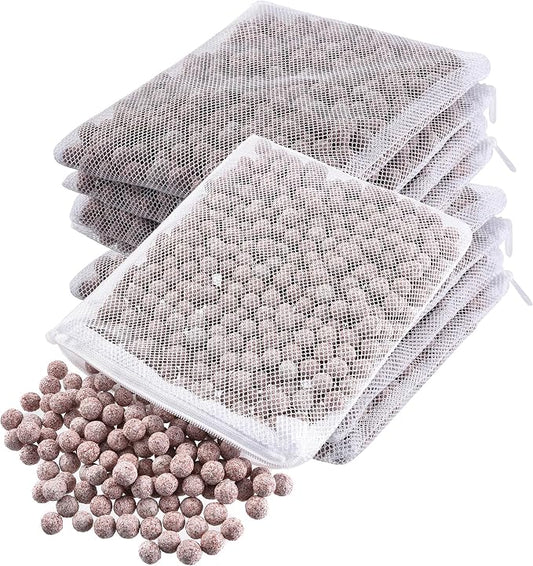JIHAQUA Aquarium Ceramic Filter Media Bio Filter Rings, Bio Ceramic Ball for Freshwater,Marine Fish Tank,Canister Filter,Koi Pond (Wine, 10 Lbs)