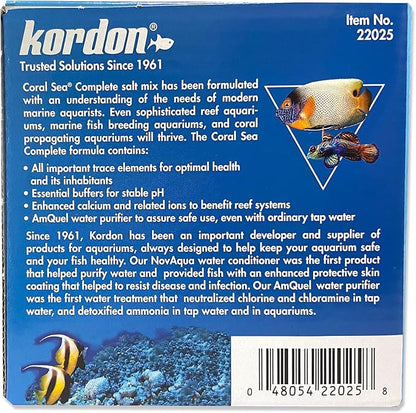 KORDON #22025 Coral Sea Salt Mix with Amquel, 7-Gallon