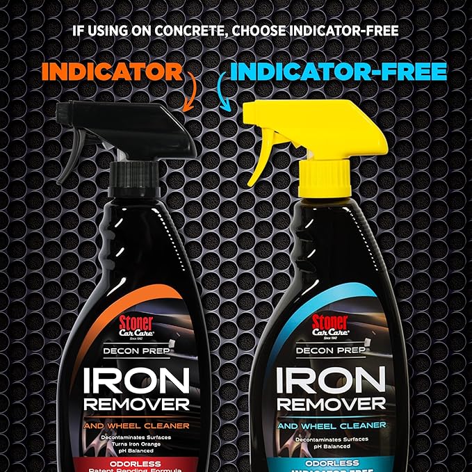 Stoner Car Care 92107 Iron Remover & Wheel Cleaner – Odorless Iron Fallout & Brake Dust Remover for Paint, Wheels & Glass – pH Balanced Rust Decontaminant with Color Indicator – 5 Gallon