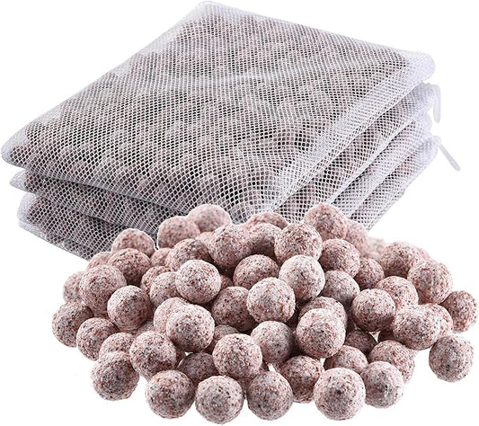 JIHAQUA Aquarium Ceramic Filter Media Bio Filter Rings, Bio Ceramic Ball for Freshwater,Marine Fish Tank,Canister Filter,Koi Pond (Wine, 6 Lbs)