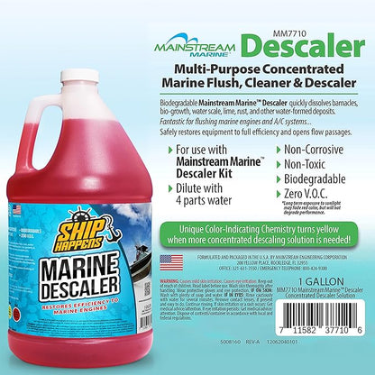 Descaler Solution, Multi-Purpose Descaling Solvent, Bio-Growth, Marine Boat Engine Flush and A/C Systems