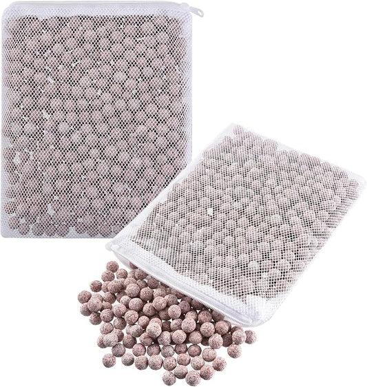 JIHAQUA Aquarium Ceramic Filter Media Bio Filter Rings, Bio Ceramic Ball for Freshwater,Marine Fish Tank,Canister Filter,Koi Pond (Wine, 10 Lbs)