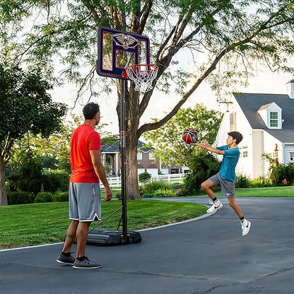 Lifetime NBA New Orleans Pelicans Portable Basketball Hoop, Adjustable Height 7.5-10 Ft, 44 Inch Shatterproof Fusion Backboard, Base with Wheels