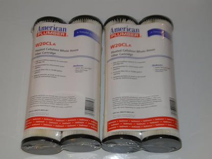 American Plumber W20CLA Whole House Sediment Filter Cartridge 20 Micron Well Pump Irrigation (4)