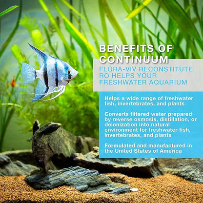 Continuum Aquatics Flora Viv Reconstitute RO – Reverse Osmosis Mineral Ion Supplement for Freshwater and Planted Aquariums 250-g