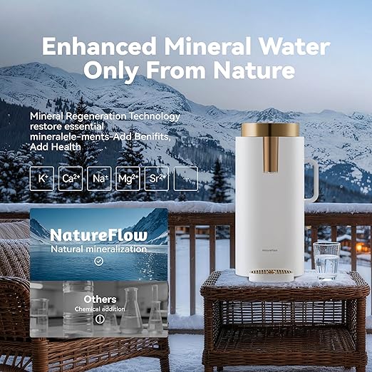 F40 SE Reverse Osmosis Water Filter Countertop with UV, Natural Remineralization,10-Stage RO Filtrations, 4:1 Pure to Drain, pH9 Alkaline Water Purifier,BPA Free,NSF/ANSI/UL/FDA