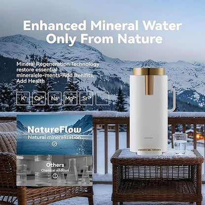 F40 SE Reverse Osmosis Water Filter Countertop with UV, Natural Remineralization,10-Stage RO Filtrations, 4:1 Pure to Drain, pH9 Alkaline Water Purifier,BPA Free,NSF/ANSI/UL/FDA