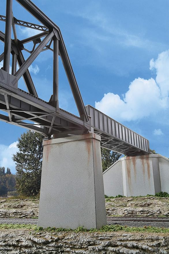 Walthers Cornerstone Single-Track Railroad Bridge Concrete Piers pkg(2) 933-4550 HO Scale Model Railroad - Structure Kit