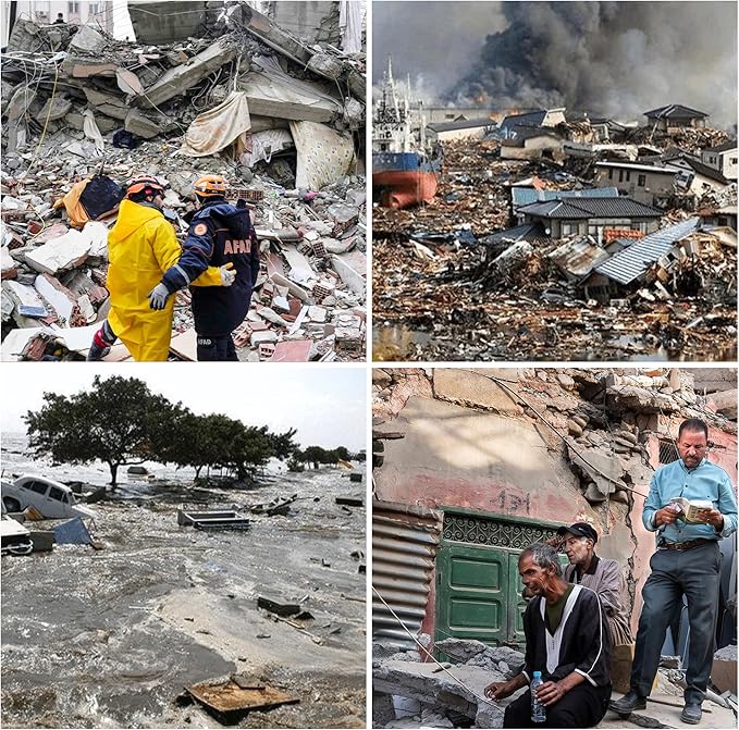 Collapsible 8L Water Storage Bag, BPA-Free Portable Folding Water Jug with Adjustable Faucet, Leakproof Emergency Water Bag for Camping, Hiking, Riding, Outdoor Sport (2, Beige & Green)