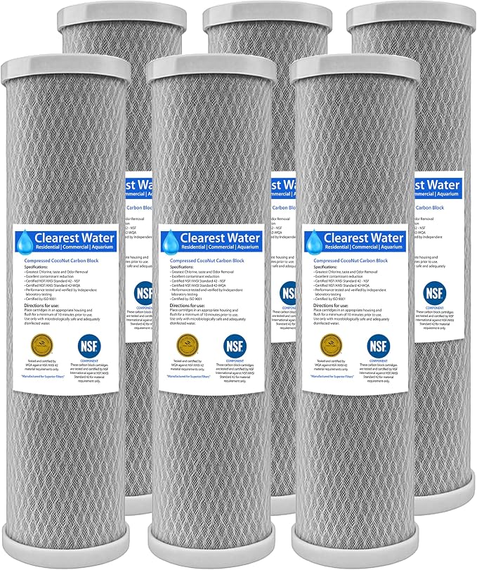 5 Micron CTO Carbon Filter 20x4.5 Coconut Whole House (6 PK) NSF