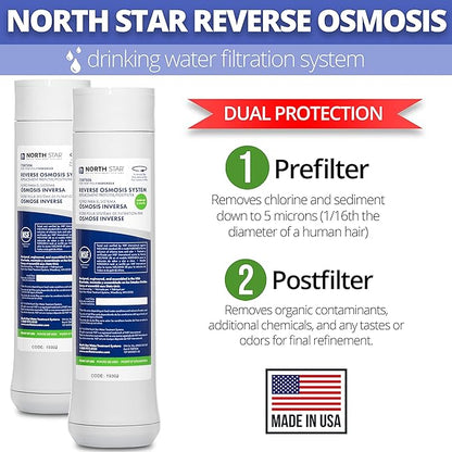 NROPF4 Filter Set (7287506 Replacement) - Northstar Reverse Osmosis Pre and Post Filters with Filter Change Reminder Tag - NROPF4 Replaces Discontinued 7287506 - Authentic NorthStar Filters