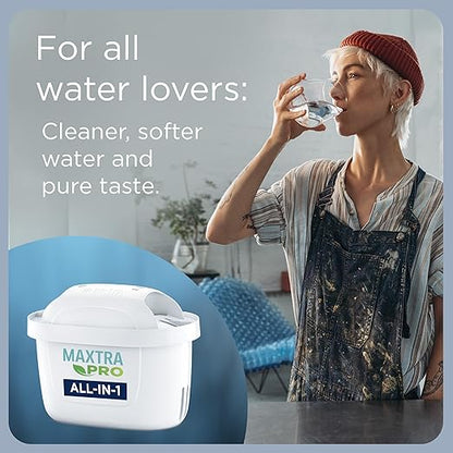 BRITA Marella Water Filter Jug Graphite (2.4L) incl. 1x MAXTRA PRO Pure Performance Cartridge - Fridge-Fitting jug with Digital LTI and Flip-Lid - Now in Sustainable Smart Box Packaging