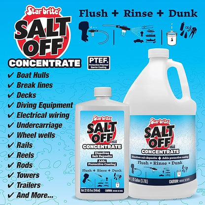 STAR BRITE Salt Off Concentrate - Ultimate Salt Remover Wash & Marine Engine Flush for Boats,Vehicles,Trailers,and More - 128 OZ Gallon (093900N),(Pack of 2)