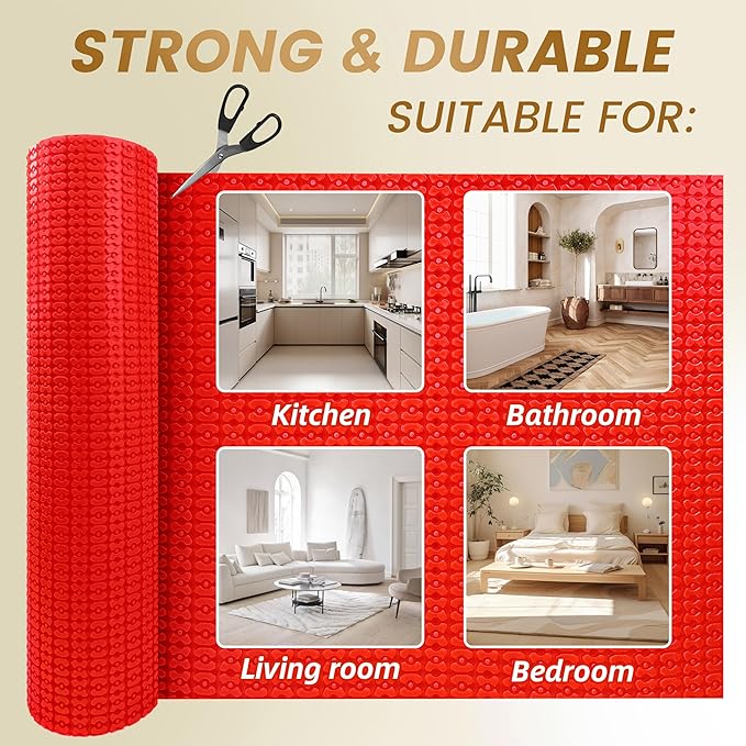 Heating Cable Uncoupling Membrane YeloDeer, Waterproofing Underlayment and Crack Prevention Membrane for Electric Floor Heating Systems 162 Sq. Ft.
