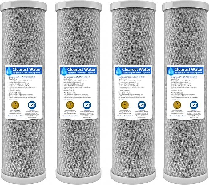 5 Micron CTO Carbon Filter 20x4.5 Coconut Whole House (4 PK)