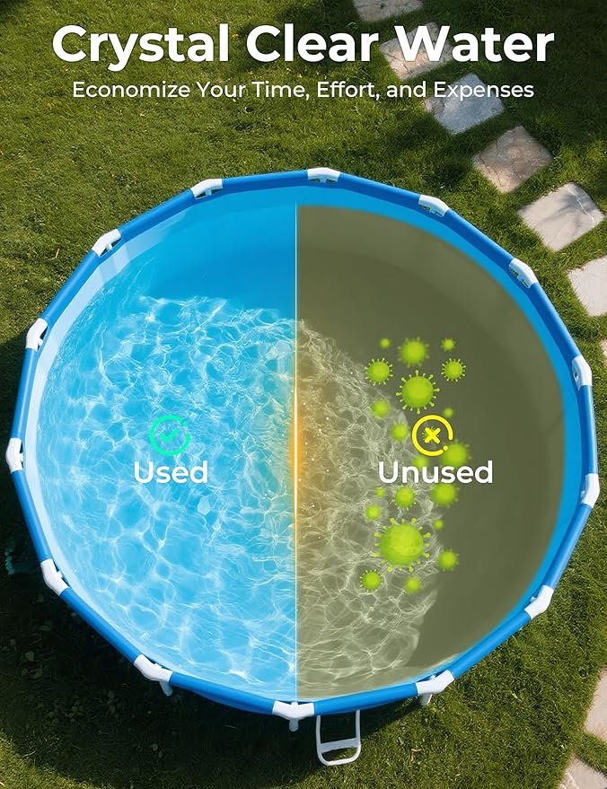 POOLACC 4-in-1 Winter Pool Closing Kit for Above-Ground & In-Ground Pools, Treats Up to 30,000 Gallons Pool Winterizing Kit, Long-Lasting Easy-to-Use Swimming Pool Clarifier & Enzyme (2-Pack)