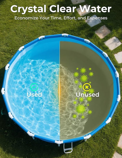 POOLACC 4-in-1 Winter Pool Closing Kit for Above-Ground & In-Ground Pools, Treats Up to 15,000 Gallons Pool Winterizing Kit, Long-Lasting Easy-to-Use Swimming Pool Clarifier & Enzyme (1-Pack)