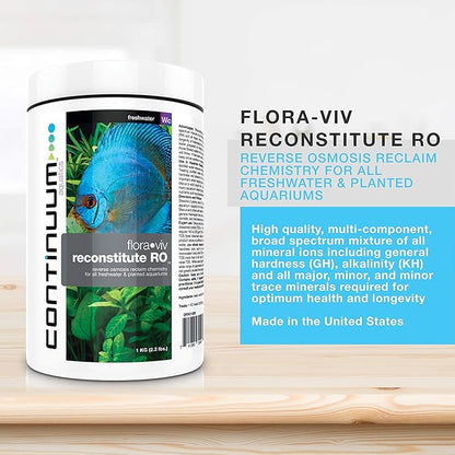 Continuum Aquatics "Reconstitute RO Dry" Reverse Osmosis Reclaim for Freshwater & Planted Aquariums, 4000g