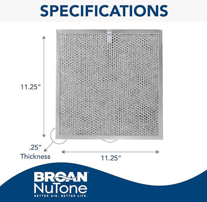 Broan-NuTone BPQTF Charcoal QT20000 Series Range Hoods, Carbon Air Filter, 1 Count, Grey (Pack of 4)